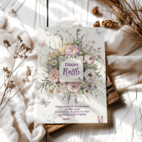 Boho Wildflower Butterflies Diapper Raffle