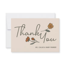 Boho Wildflower Custom Flat Thank You