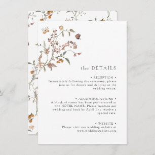 Boho Wildflower Detail Enclosure Card