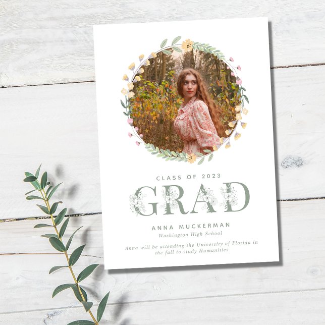 Boho Wildflower Digital Graduation Announcement (Creator Uploaded)