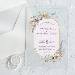 Boho Wildflower Fern Lavender Wedding Acrylic Invitations<br><div class="desc">This Boho Wildflower Fern Lavender Wedding Invitations design is an elegant arrangement of classic gold geometric frames embellished with delicate boho floral greenery bouquets and stems. Featuring a palette of timeless dusty purple lavender on clear acrylic backgrounds with simple classic black typography and whimsical colourful wildflowers, creating a lovely and...</div>