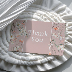 Boho Wildflower Floral Baby Birthday Business Card