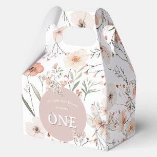 Boho Wildflower Floral Baby Birthday Favor Box