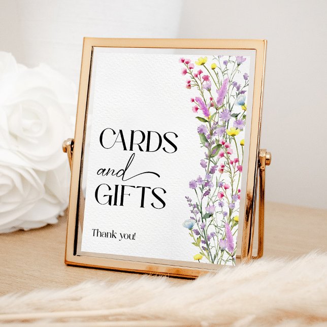 Boho Wildflower Floral Shower Cards and Gifts Poster (Creator Uploaded)