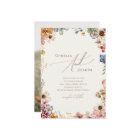 Boho Wildflower Garden Beige Photo Casual Wedding