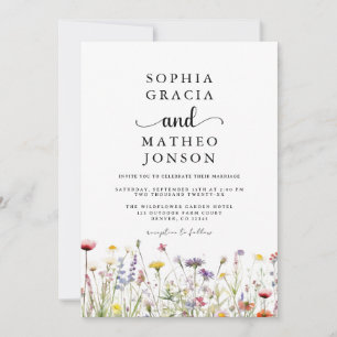 Boho Wildflower Garden Elegant Wildflower Save The Date