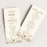 Boho Wildflower Garden Floral Wild Flowers Wedding Program<br><div class="desc">This is a Boho Wildflower Garden Floral Wild Flowers Wedding Program!</div>