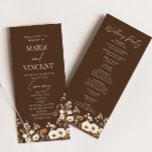 Boho Wildflower Garden Floral Wild Flowers Wedding Program<br><div class="desc">This is a Boho Wildflower Garden Floral Wild Flowers Wedding Program!</div>