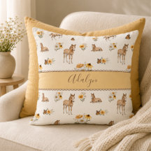 Boho Wildflower Horse Monogram Pattern