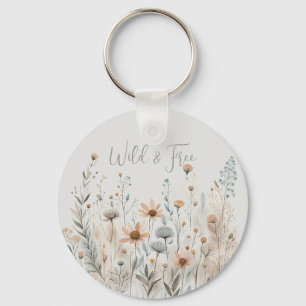 Boho Wildflower Keychain