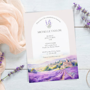 Boho Wildflower Lavender Purple Violet Floral Invitation