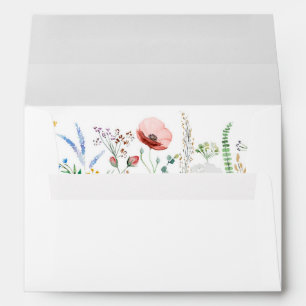 Boho Wildflower Meadow Bridal Shower Envelope