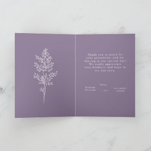 Boho Wildflower Modern Watercolor Wedding Thank You Card