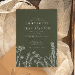Boho Wildflower Olive Green Wedding Invitation<br><div class="desc">Elevate your wedding celebration with our exquisite Boho Wildflower Olive Green Wedding Invitation. This beautifully crafted invitation encapsulates the essence of bohemian elegance and natural charm,  setting the perfect tone for your special day.</div>