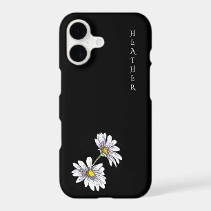 Boho Wildflower Personalized Black Gift for Her