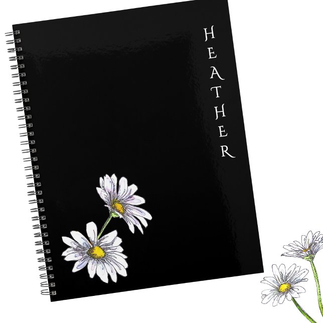 Boho Wildflower Personalized Black Gift for Her Pl Planner (Creator Uploaded)
