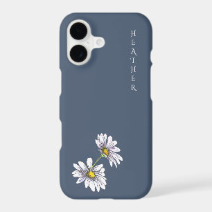Boho Wildflower Personnalisé Bleu Ardoise