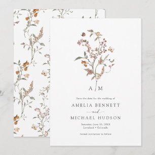 Boho Wildflower Save The Date