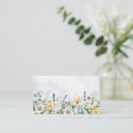 Boho Wildflower Watercolor Personalize Wedding Place Card