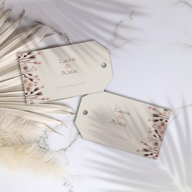 Boho Wildflower Wedding favor tags (Creator Uploaded)