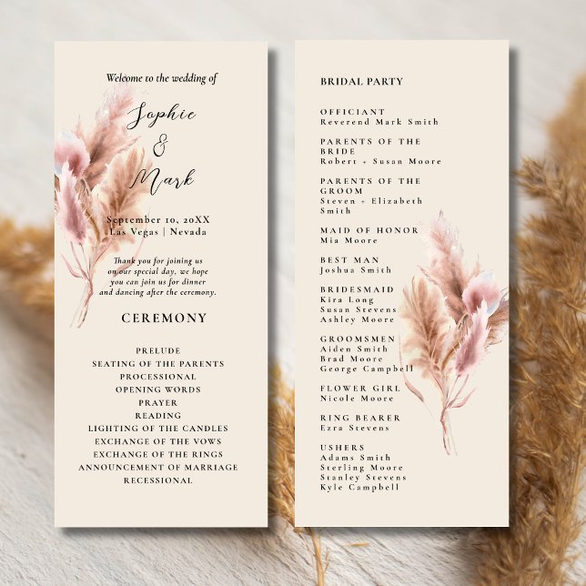Boho Wildflower Wedding Program  (Creator Uploaded)