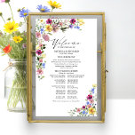 Boho Wildflower Wedding Program Sign<br><div class="desc">Elegant calligraphy wedding program sign. Easy to personalize with your details and add your background colour. Please feel free to contact me if you have any special requests. PLEASE NOTE: For assistance on orders,  shipping,  product information,  etc.,  contact Zazzle Customer Care directly.</div>