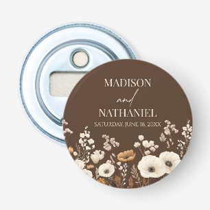 Boho Wildflower Wild Flower Floral Garden Wedding Bottle Opener