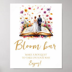 Boho Wildflowers Bloom or Flower Bar Sign