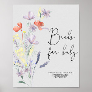 Boho Wildflowers - Books for baby Poster