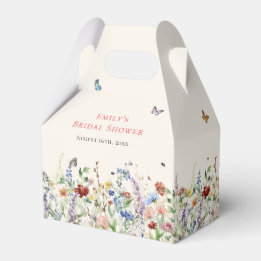 Boho Wildflowers Butterflies  Favor Box