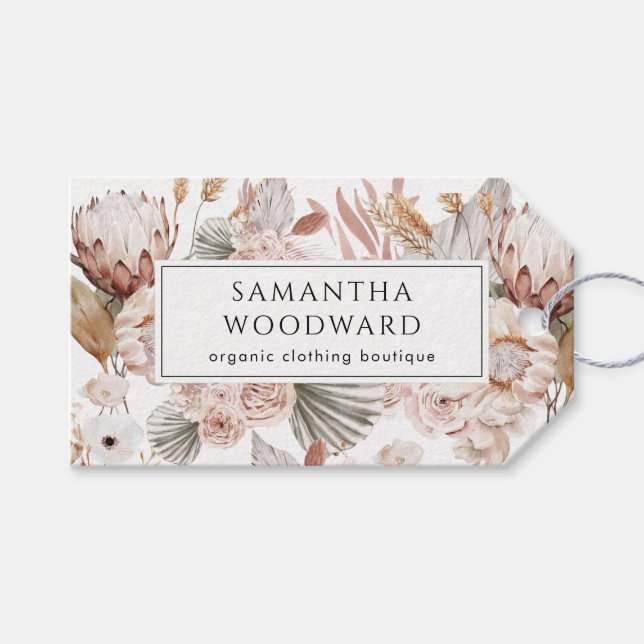 Boho Wildflowers Clothing Price Hang Tag (Front (Horizontal))