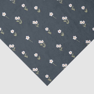 Boho Wildflowers Ditsy Floral Cottagecore Dark Tissue Paper