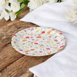 Boho wildflowers garden floral bridal shower party paper plate<br><div class="desc">Add a touch of whimsy to your bridal shower with these wildflowers boho party paper plates! Featuring a delightful pattern of hand-painted wildflowers in a vibrant array of pinks, oranges, purples, and yellows, these napkins bring a fresh and colourful vibe to your celebration. The delicate floral design is set against...</div>