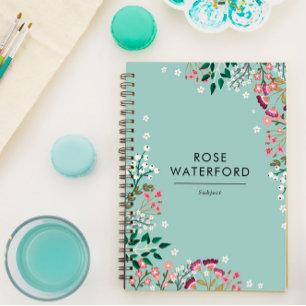 Boho Wildflowers - Name Notebook