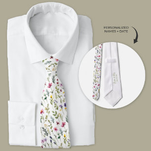 Boho Wildflowers Neck Tie