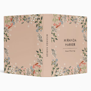 Boho Wildflowers - Neutral Palette - Your Name Binder