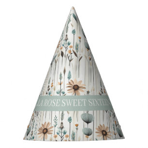 Boho Wildflowers Party Hat