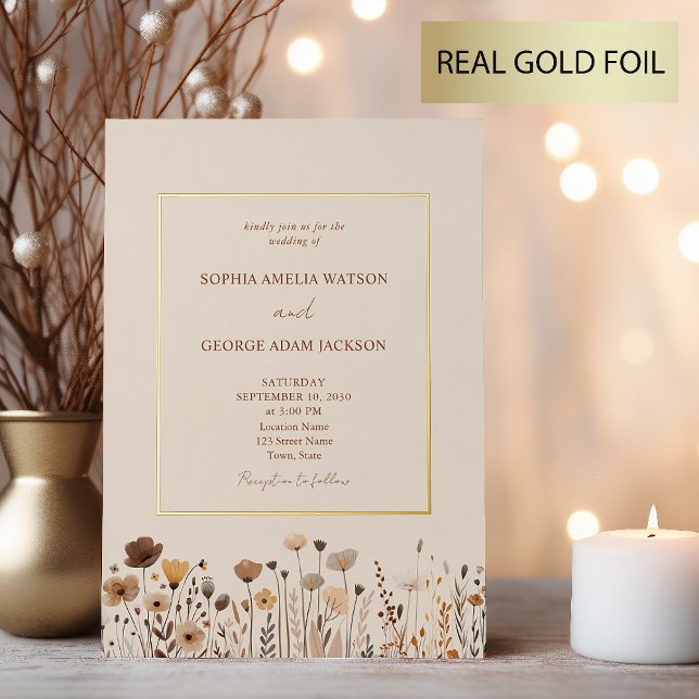Boho Wildflowers Terracotta Gold Wedding (Creator Uploaded)