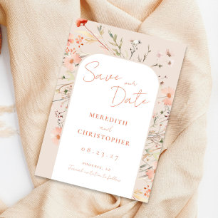 Boho Wildflowers Wedding Save The Date