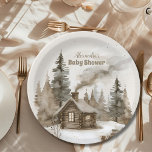 Boho Winter Christmas Baby Shower Paper Plate<br><div class="desc">elebrate the arrival of your little one with our "Boho Winter Christmas" Baby Shower Paper Plates. These beautifully designed plates combine bohemian elegance with festive holiday charm, making them the perfect choice for a cozy and stylish baby shower. Features: Elegant Design: These paper plates feature a delightful boho-inspired design, showcasing...</div>
