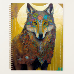 Boho Wolf Surreal Wildlife Art