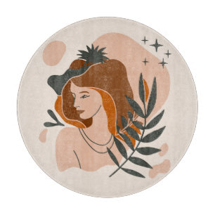 Boho Woman Stars Cutting Board