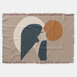 Boho Woman Sun Throw Blanket