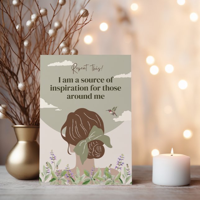 Boho Women Empowing Positive Affirmation Cartes (FLORAL AFFIRMATION FOR WOMEN)