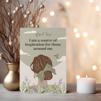 Boho Women Empowing Positive Affirmation Cartes