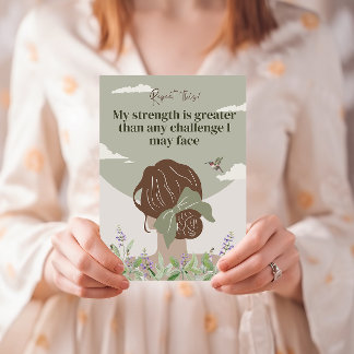 Boho Women Empowing Positive Affirmation Cartes