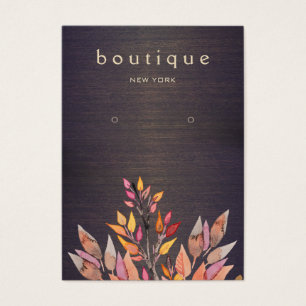 Boho Wood Jewellery Earring Display Card