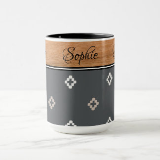 Boho Woodgrain Mug