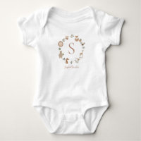 Boho Woodland Animal Wreath Personalized Baby Name