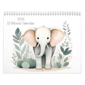 Boho Woodland Animals 2026 Calendar 12 Months